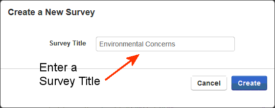 create a new survey window