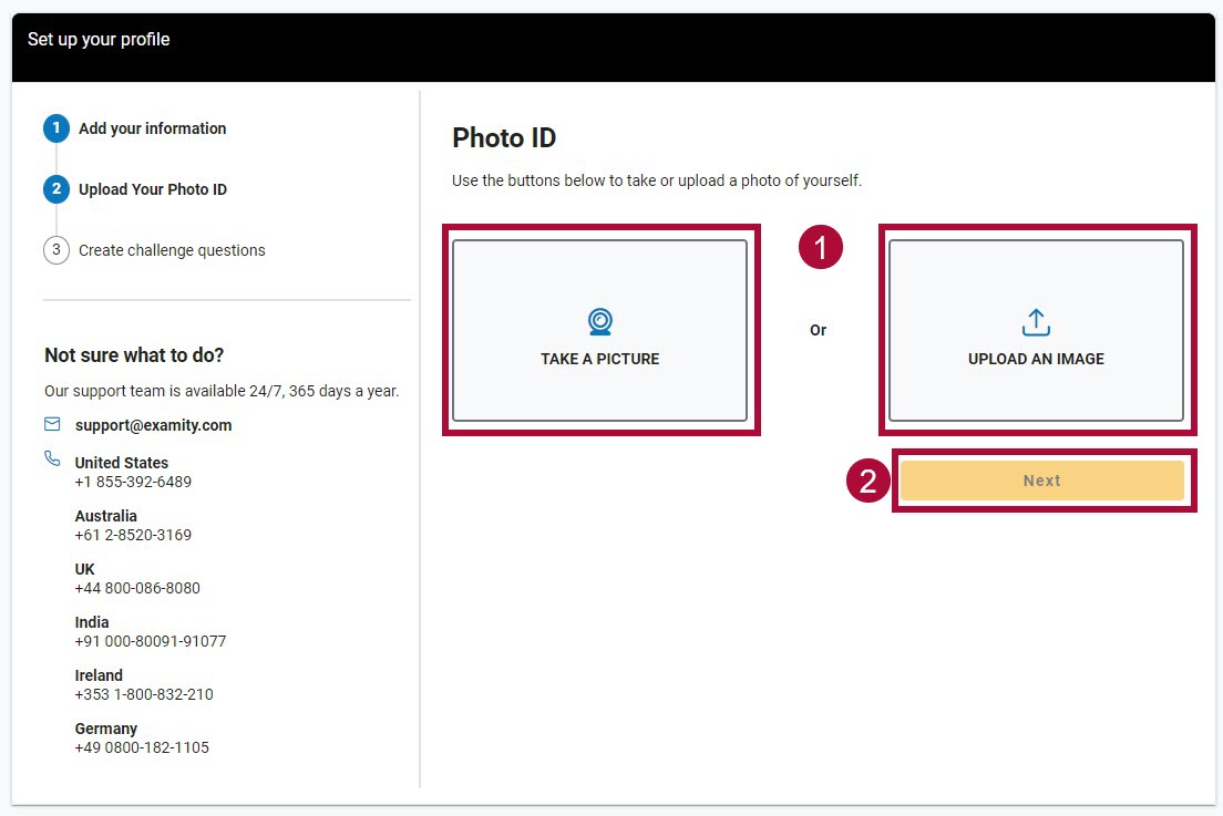 Step 2 of Profile Setup: Upload your Photo ID