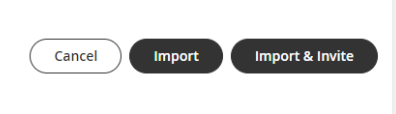 Import and Import & Invite buttons