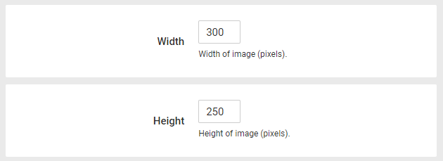 Callout of the Width field and Height field