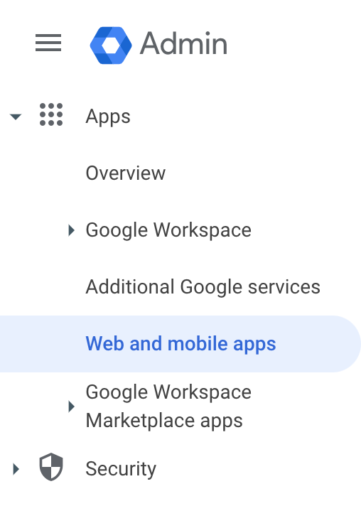 dropdown highlighting heading web and mobile apps