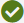 Screenshot of green check icon. 