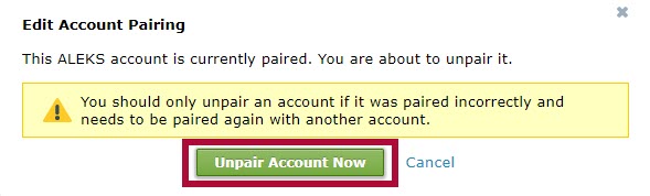 Identifies the Unpair Account Now button.