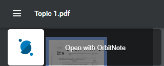 Open with OrbitNote
