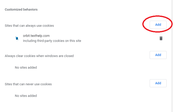 Allow cookies for OrbitNote