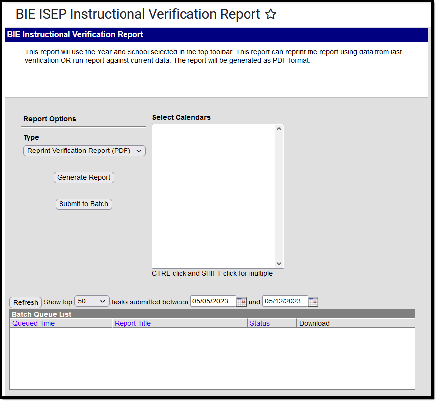 Image of the ISEP Instructional Verification Report editor.