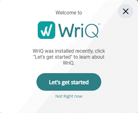 WriQ Let's get started picture