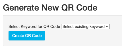 Settings - Generate New QR Code