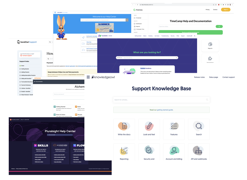 Knowledge Base Homepage Collage