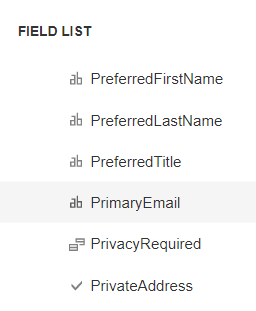 A screenshot of a field list

Description automatically generated with medium confidence