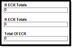 Screenshot of the ECR Totals section of the report.