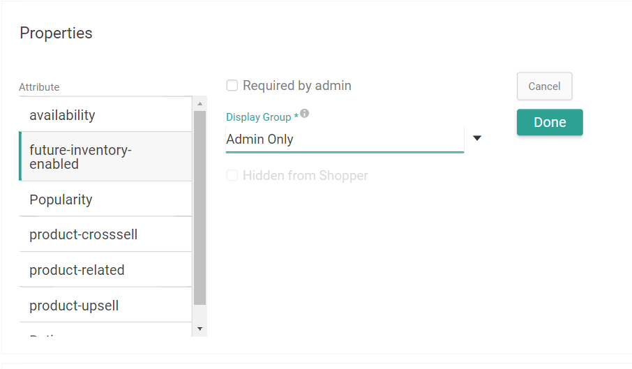 The Add Properties modal with future-inventory-enabled selected