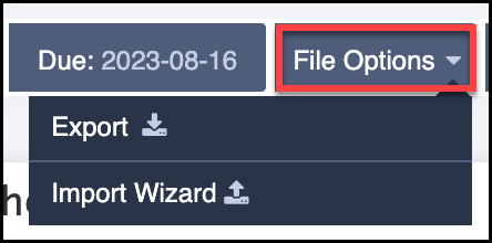 Grading - File Options