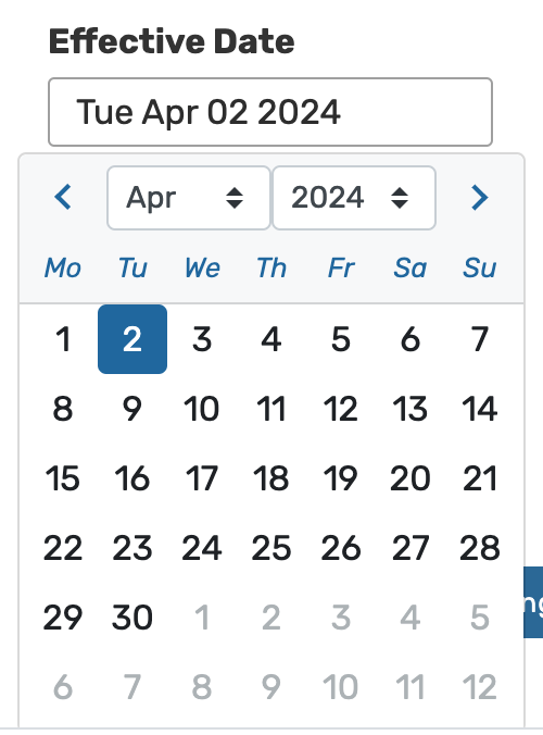 You can edit the date by tapping or clicking in the date field.