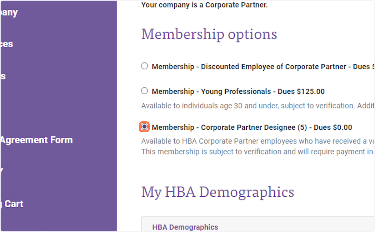 Select Membership - Corporate Partner Designee - Dues $0.00