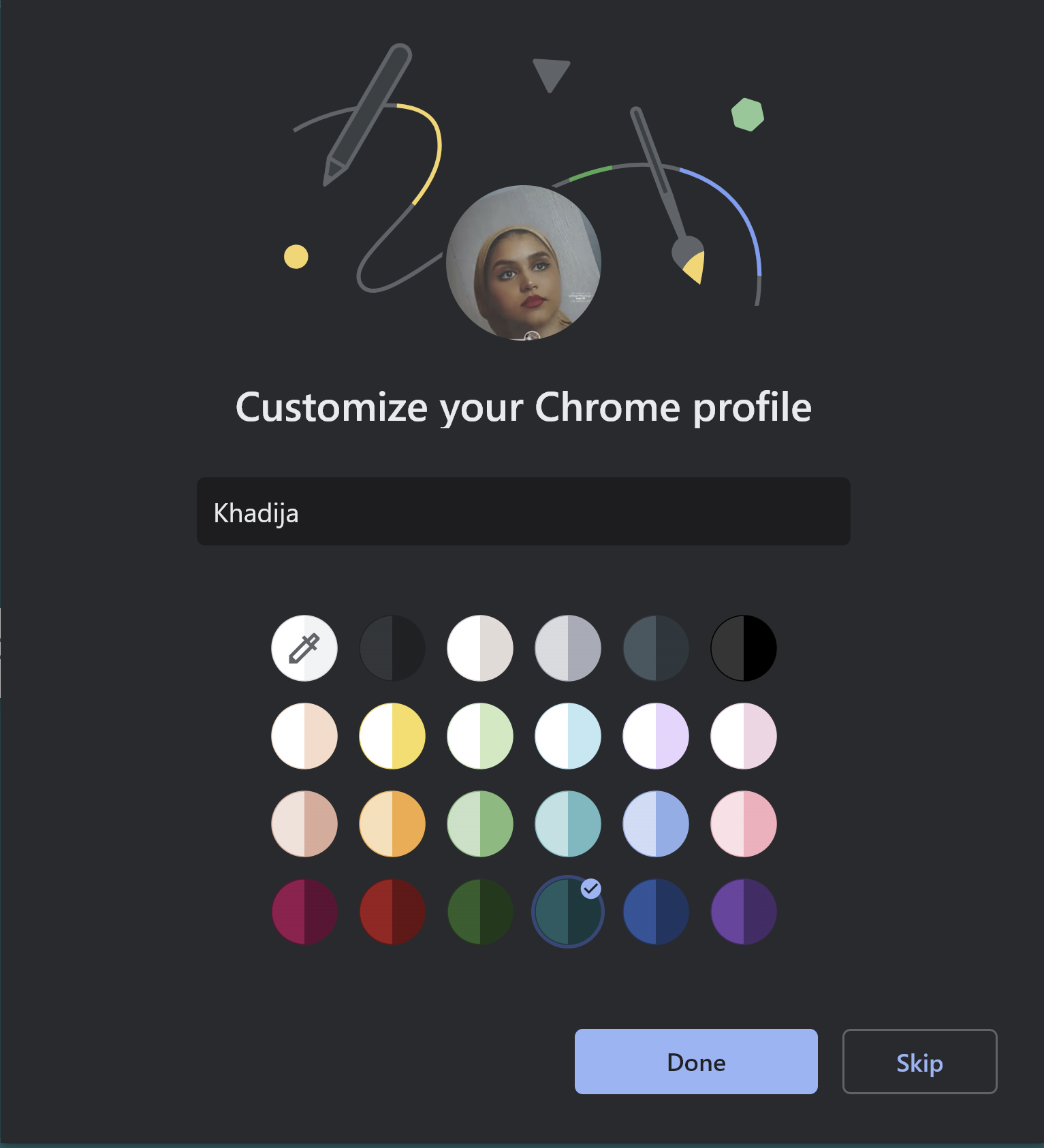 Customize your chrome profile