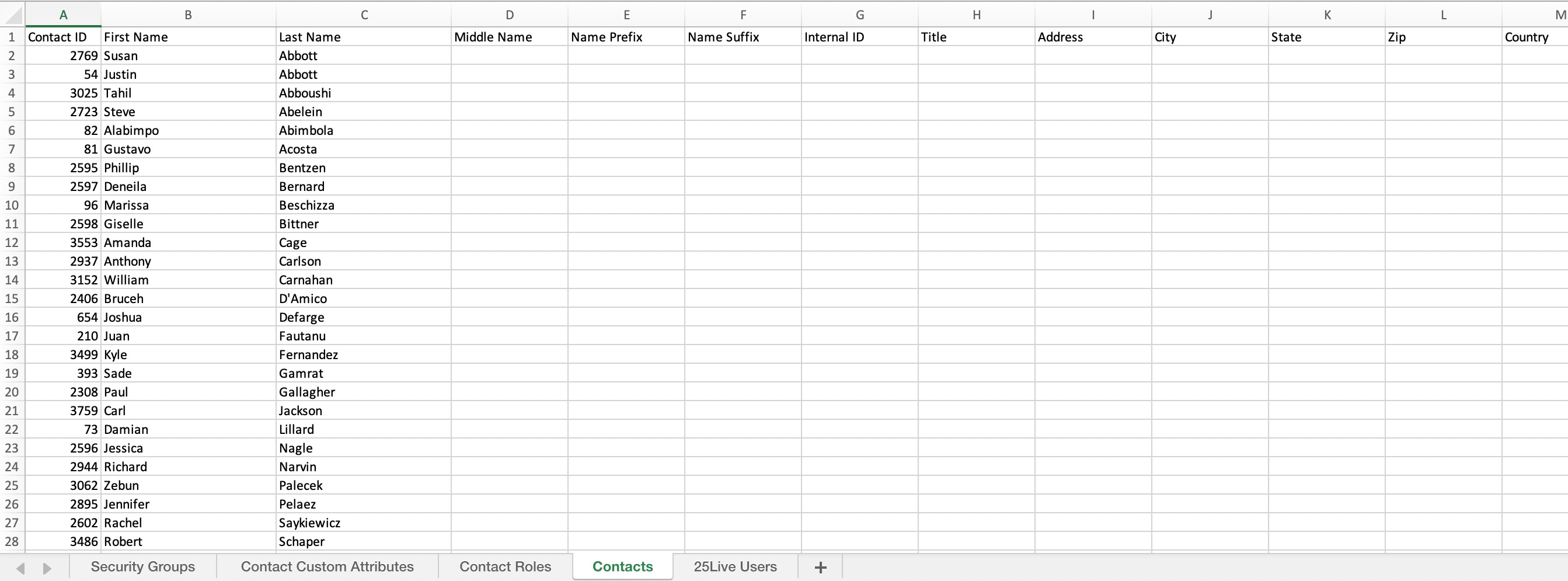 Import tool template contacts excel example