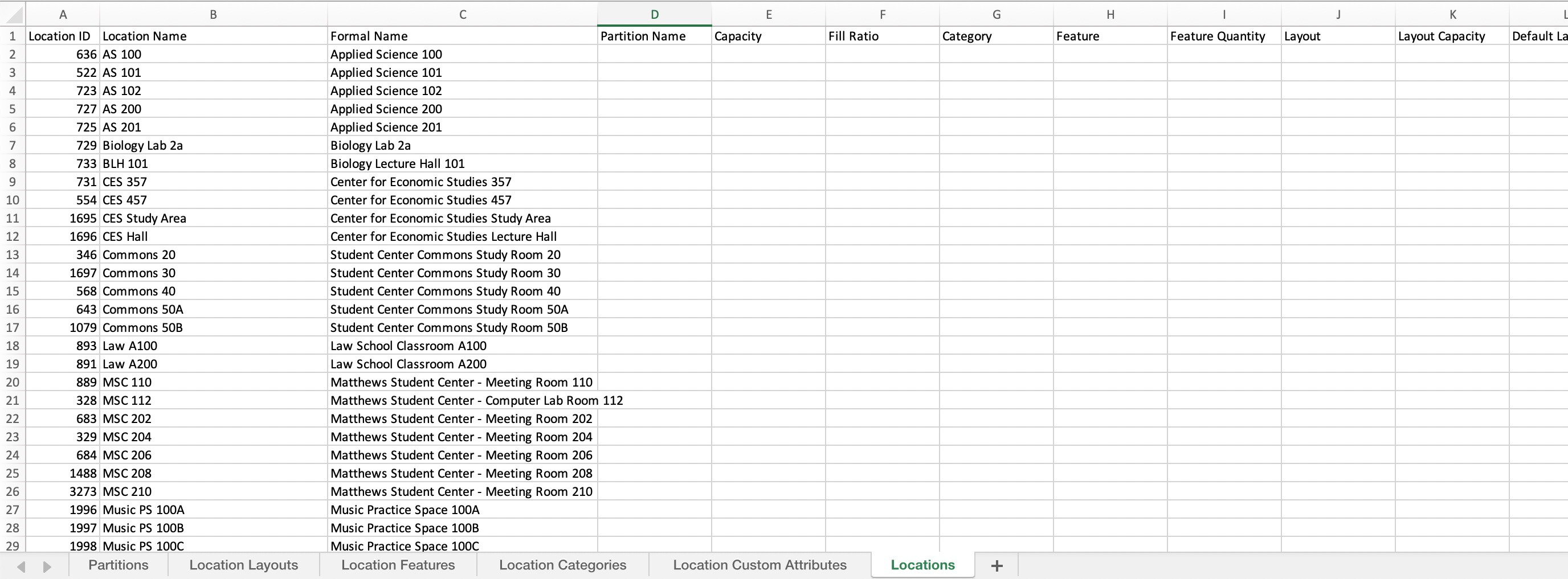 Import tool template locations excel example