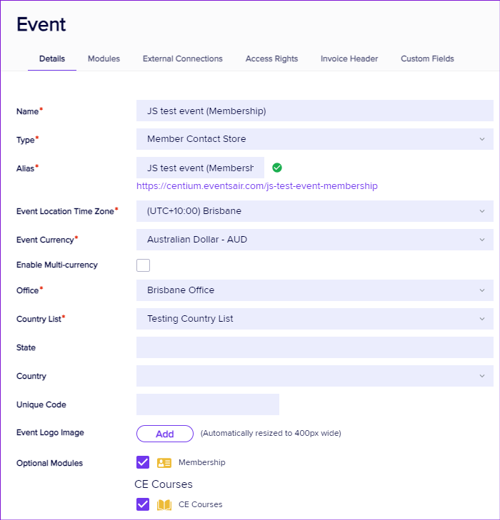 A screenshot of a event registration form

Description automatically generated