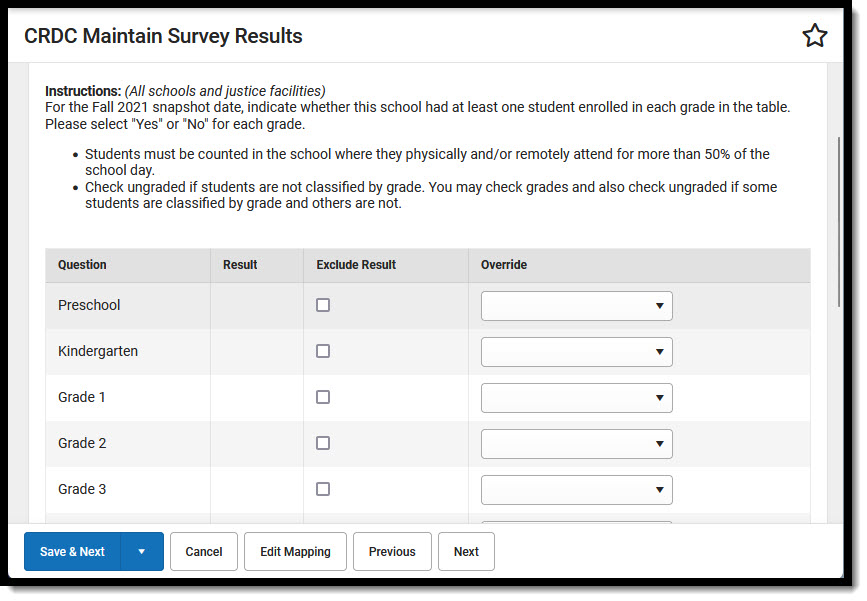  Maintain Survey Results - View Survey Results