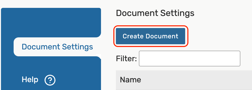 Create document button