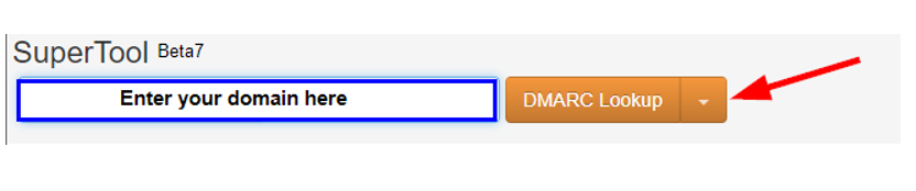 Enter your domain into DMARC checker