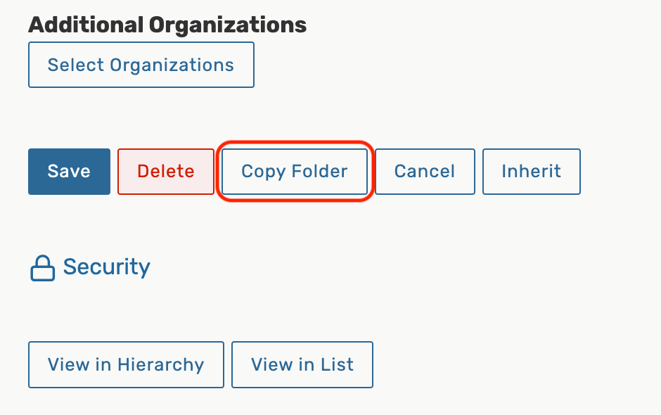 Copy folder button at the bottom of the edit folder screen