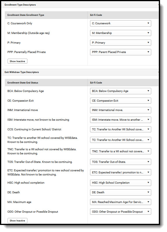 Screenshot of Student School Associations Resource Preferences.