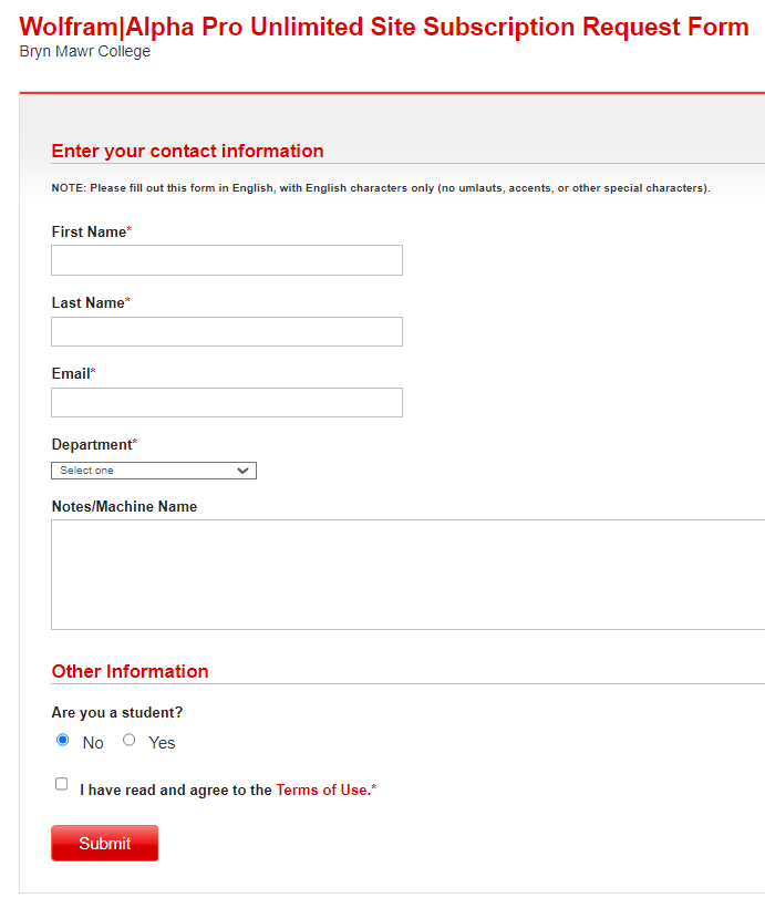 screenshot of a blank wolfram alpha request form
