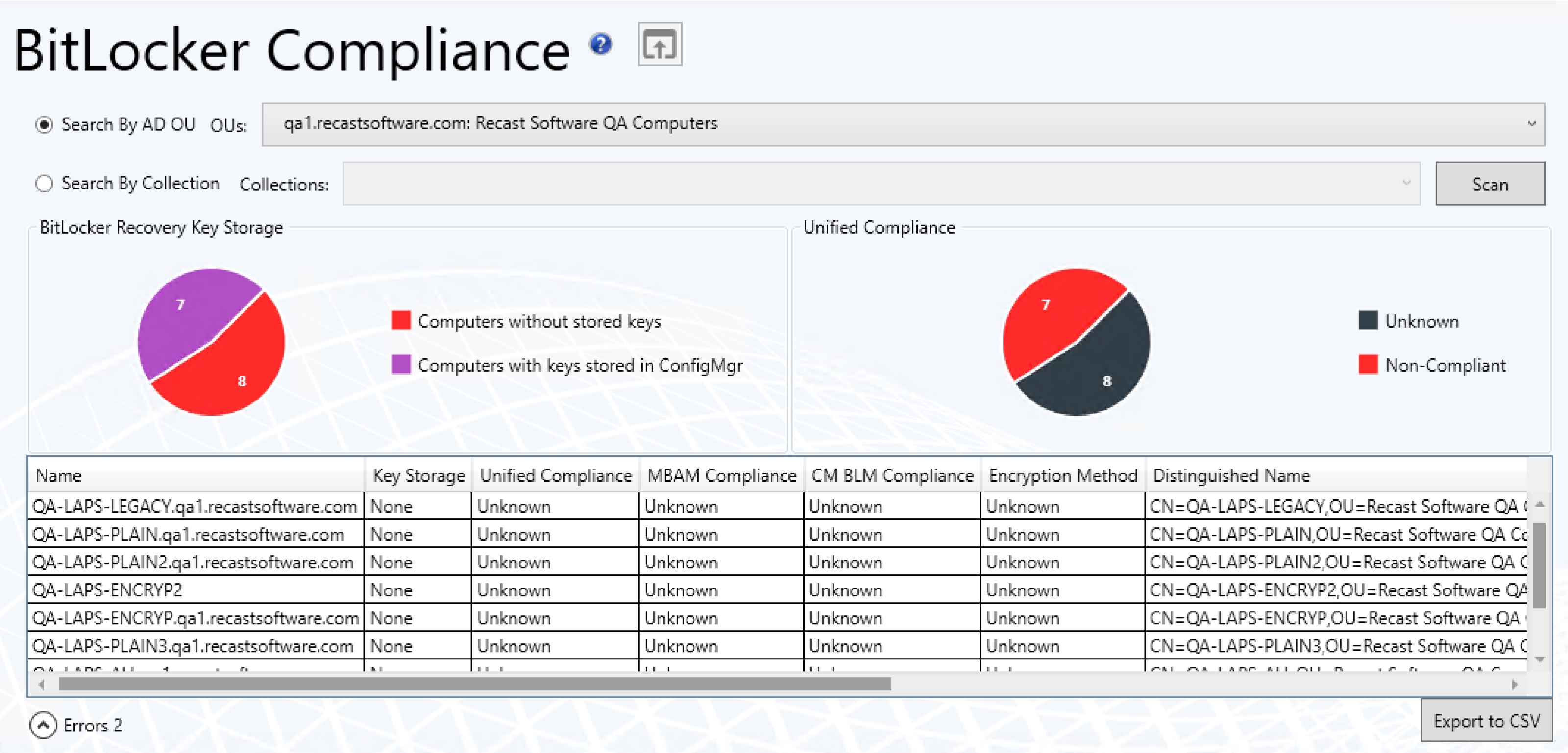 BitLocker Compliance Tool screenshot