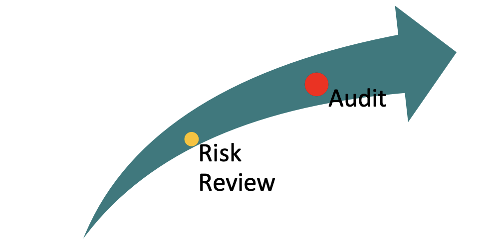 A diagram of a diagram of a risk reviewDescription automatically generated