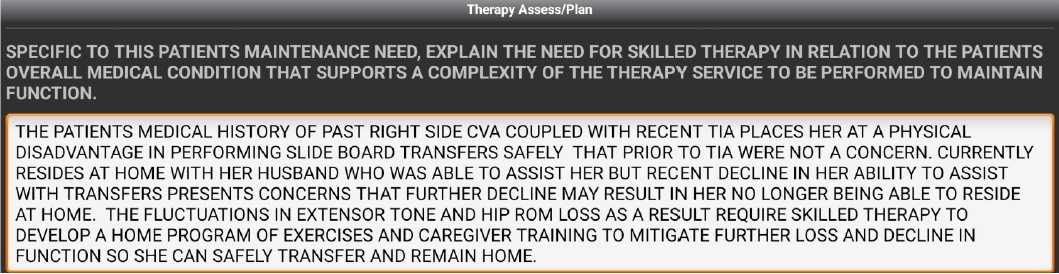 A screenshot of a therapy programDescription automatically generated