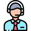 icon of a person with a headset