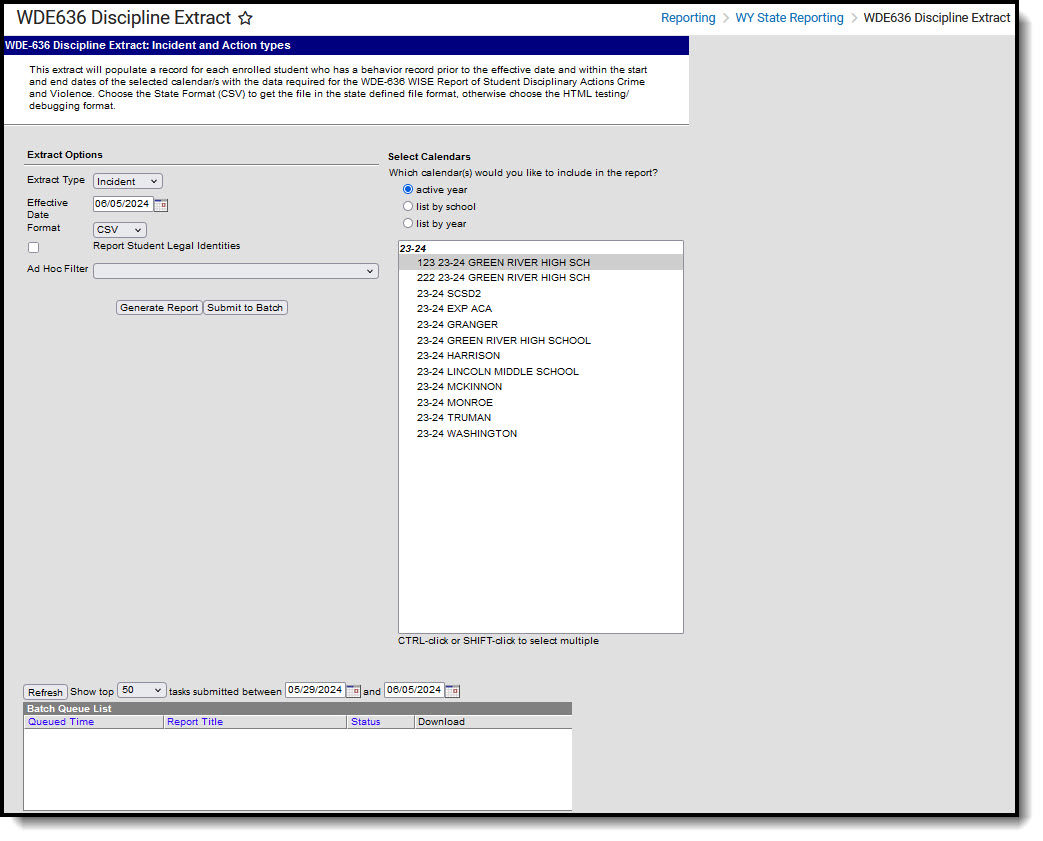 Screenshot of WDE-636 Extract Editor.