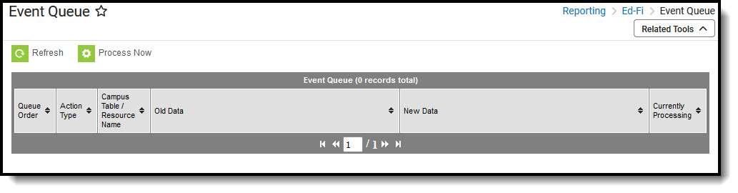 Screenshot of the Event Queue tool.