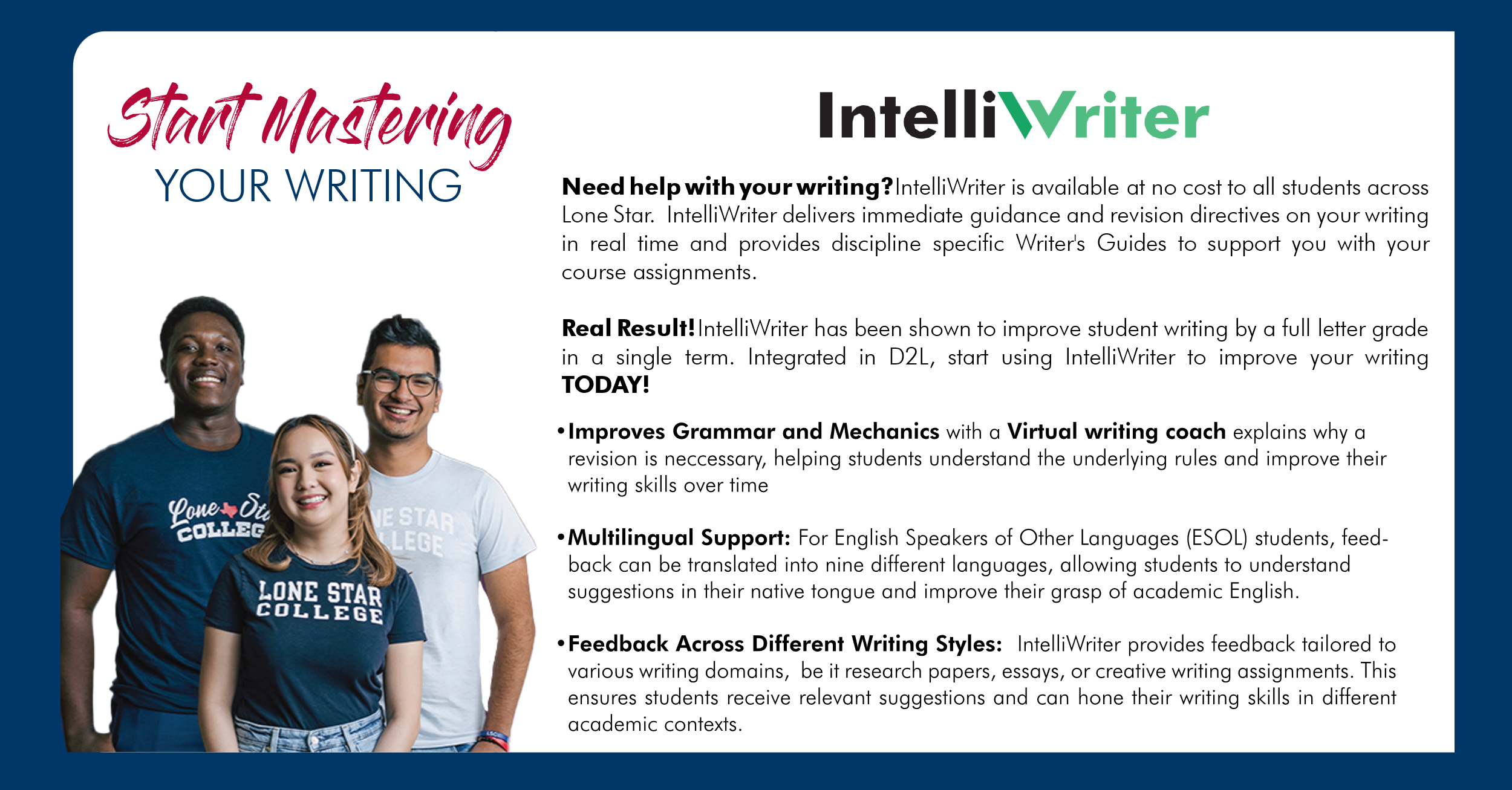 Start Using IntelliWriter Today! Check out the 