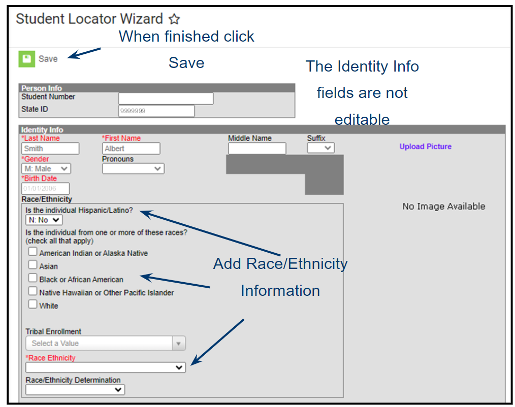 save identity information