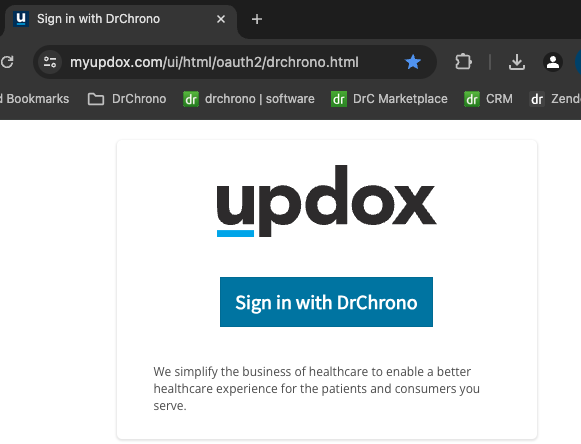 Updox Single Sign On for DrChrono practices 5-13-2024.png