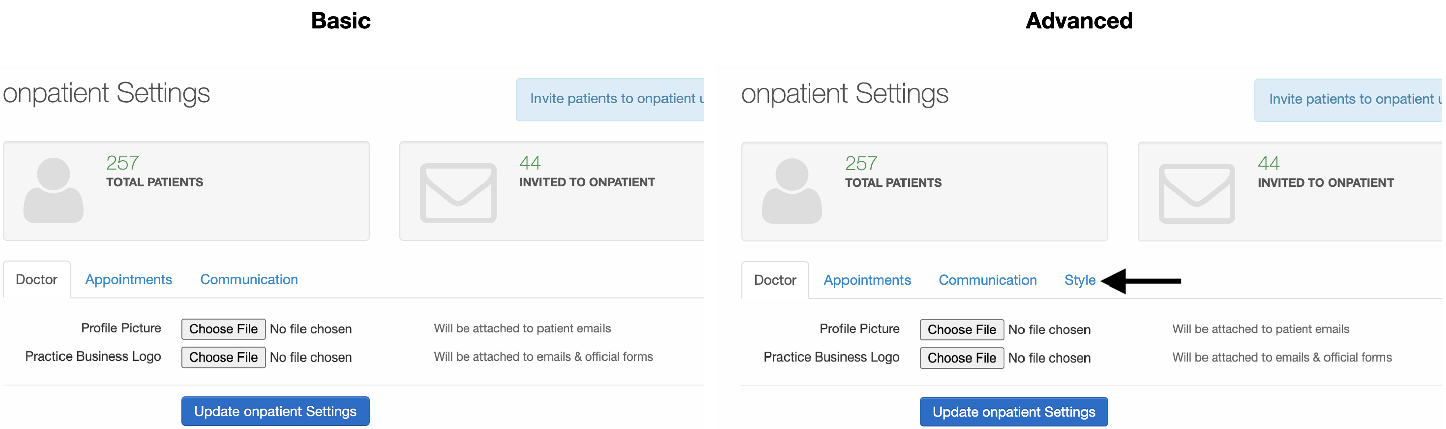 Onpatient_Settings_Advanced_Portal_and_Basic_Side_by_Side.png