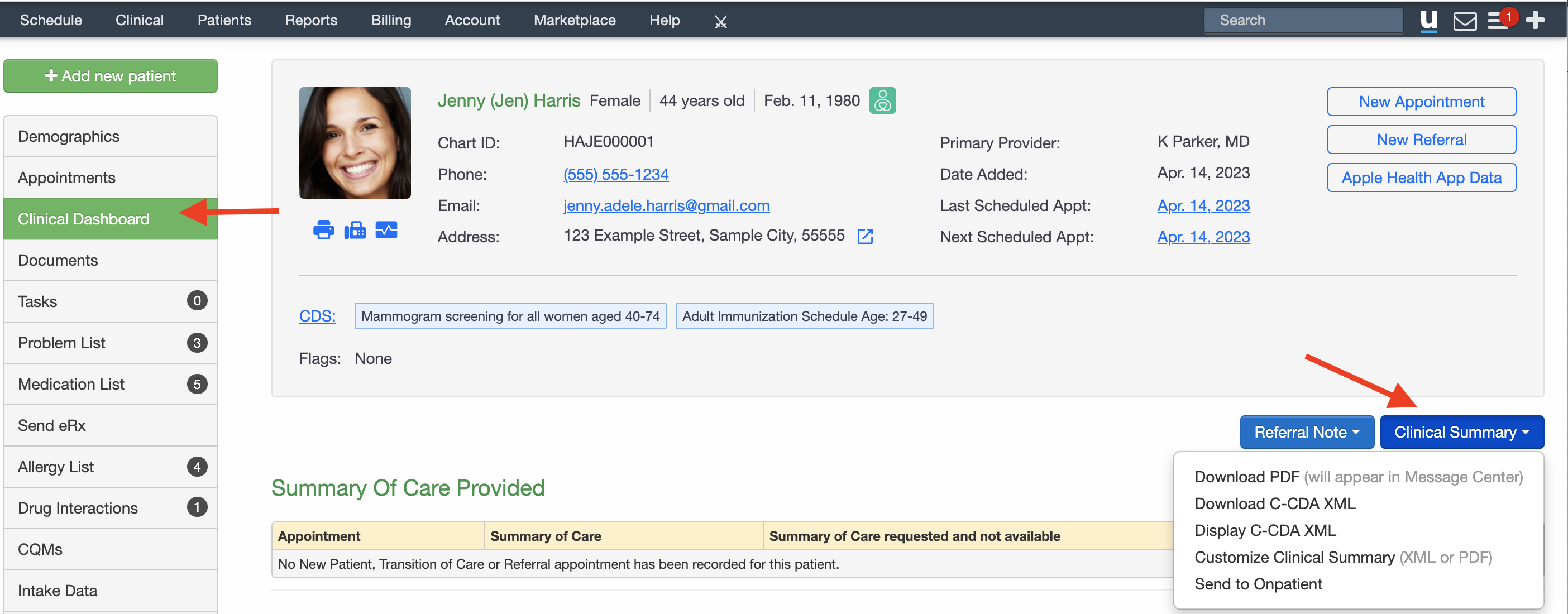 Cinical Dashboard > Clinical Summary.png