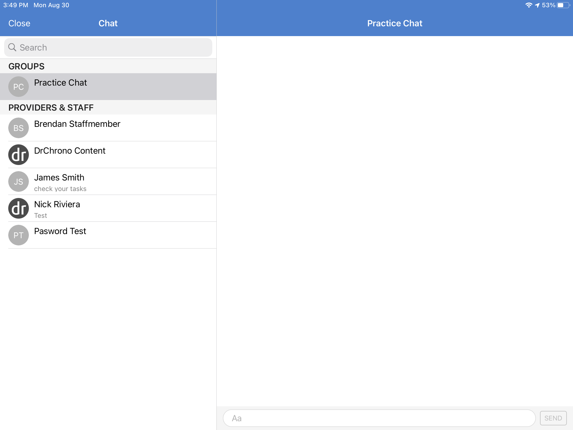 Practice_Chat_Select_Group_or_Provider_or_Staff.PNG
