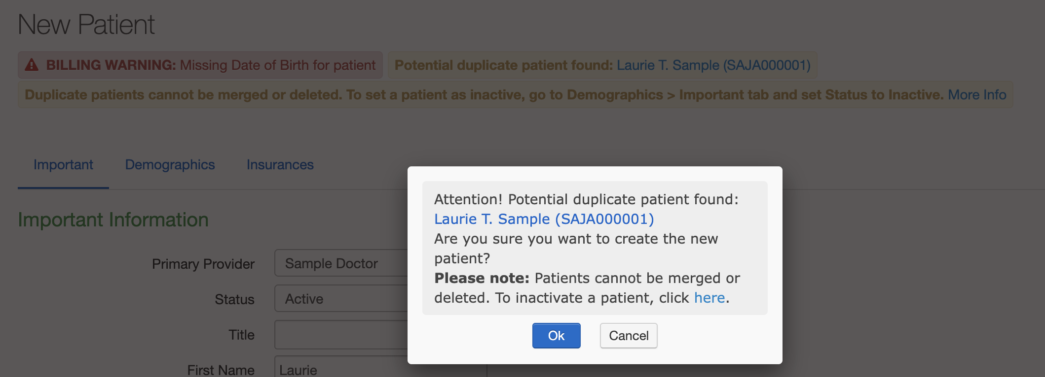 Duplicate Appointment Warning in Chart.png