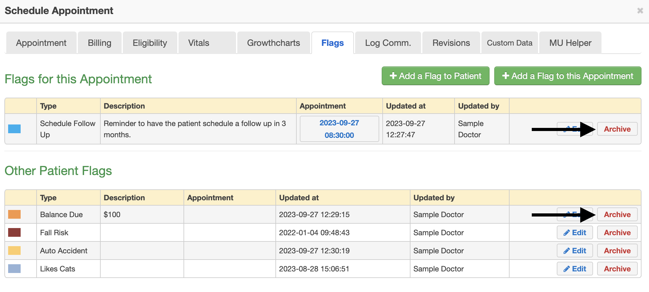 Archive Flag for Patient Flag Alert Appointment Window.png