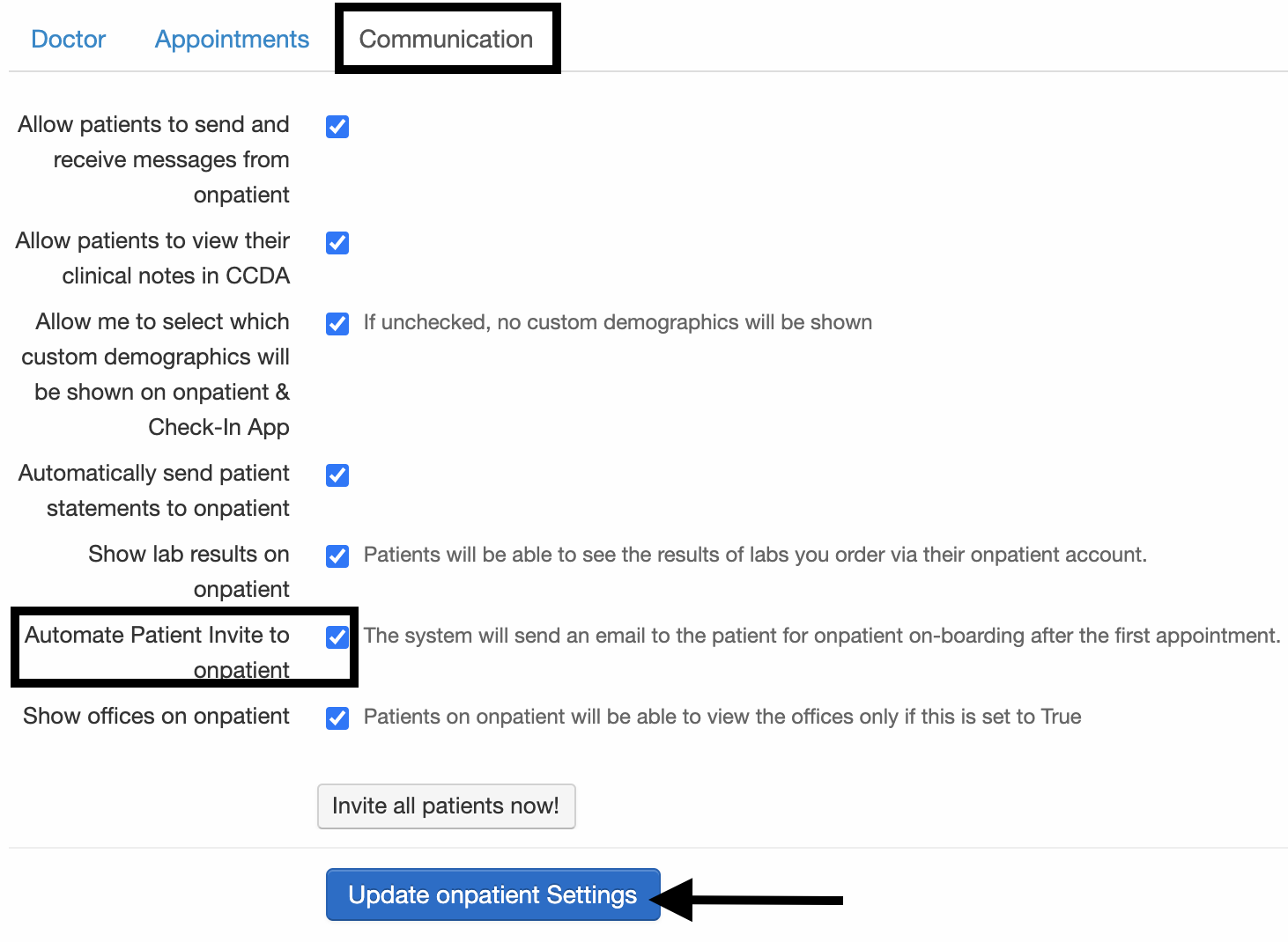 Onpatient_Settings_Automate_Invite_After_1st_Appt.png