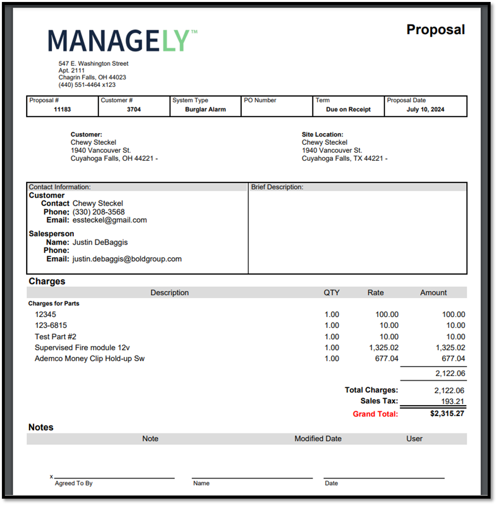 A proposal document with numbers and textDescription automatically generated