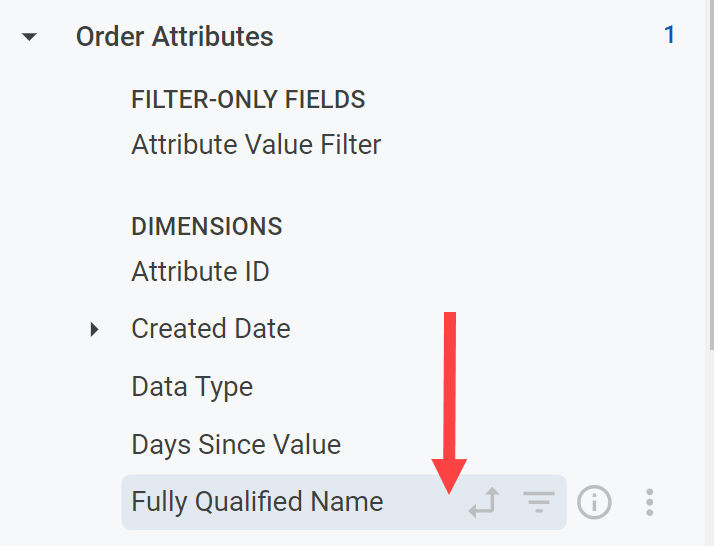 The Fully Qualified Name dimension field