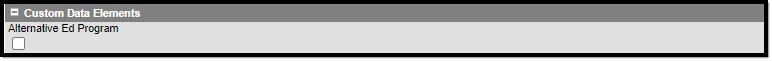 Screenshot of the Custom Data Elements on the Course Information tool.