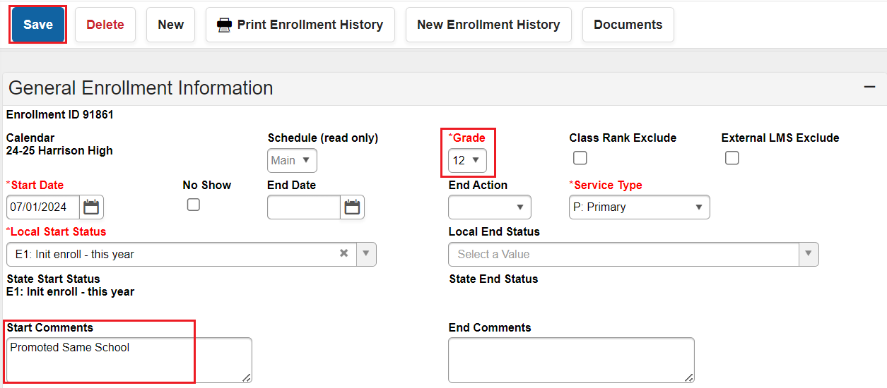 retention current year detail