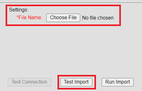 Transportation Import test