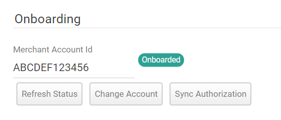 A successfully onboarded merchant account